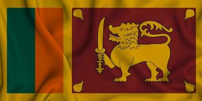 realista acenando bandeira do sri lanka, 3d ilustração foto