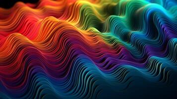brilhante multicolorido onda estabelecimento. criativo recurso, ai gerado foto