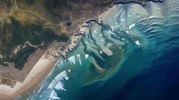 lacaio cenário do uma costa dentro Espanha. criativo recurso, ai gerado foto