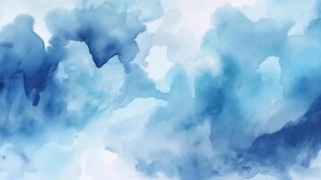 curiosamente aguarela tons nublado e desfocado nublado azul céu Fundação. ilustração, ai gerado foto