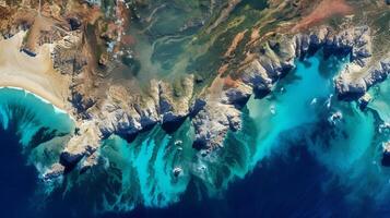 lacaio cenário do uma costa dentro Espanha. criativo recurso, ai gerado foto