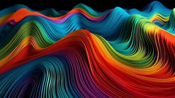 brilhante multicolorido onda Fundação. criativo recurso, ai gerado foto