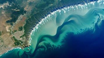 lacaio cenário do uma costa dentro Espanha. criativo recurso, ai gerado foto