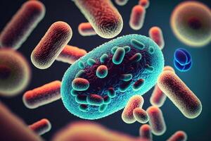 bactérias médico fundo. generativo ai foto