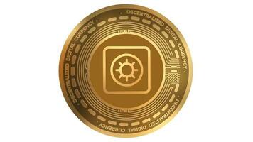 3d render dourado empréstimo de moedas clt criptomoeda moeda símbolo fechar acima foto