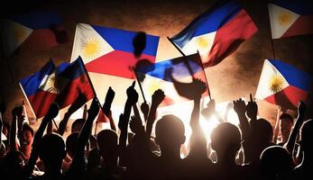 feliz nacional feriado. célebre anualmente em Junho 12 dentro filipino. ai gerado. foto