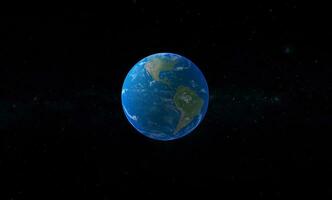 planeta terra dentro espaço. 3d ilustração. foto