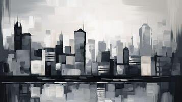 minimalista pintura paisagem urbana ai gerado Alto qualidade ilustração foto
