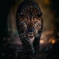 selvagem leopardo animal. ilustração ai generativo foto