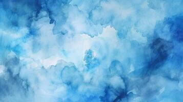 curiosamente aguarela tons nublado e desfocado nublado azul céu estabelecimento. ilustração, ai gerado foto