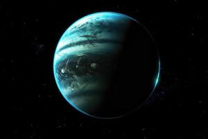 desconhecido planeta, Visão a partir de espaço. generativo ai foto
