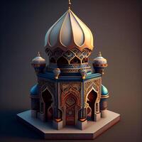 3d ilustração do taj mahal dentro agra, uttar Pradesh, Índia, ai generativo imagem foto