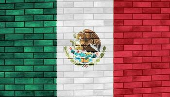 bandeira do México em uma texturizado fundo. conceito colagem. foto