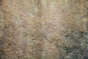 pré-histórico quadros em Rocha conhecido Como petróglifos dentro Colômbia foto