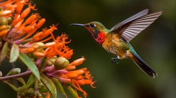 a lindo ameaçadas de extinção ruivo beija Flor - selasforo Rufus - generativo ai. foto