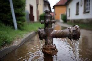 wasserschaden dentro hausratversicherung nach rohrbruch. ai gerado foto