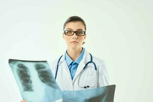 mulher radiologista raios X exame profissionais diagnóstico foto