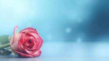 rosa flor fundo. ilustração ai generativo foto