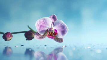 natural orquídea flor fundo. ilustração ai generativo foto