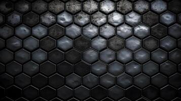 hexágono ferro metal textura , generativo ai foto