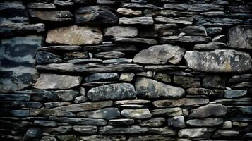 antigo pedra parede textura ,ancestral pedra cerca textura , generativo ai foto