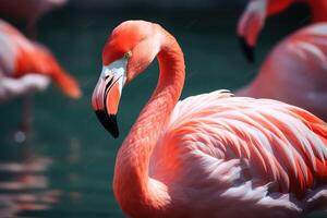 flamingo pássaro . ai gerado foto