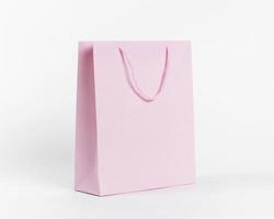compras sacola de papel rosa. conceito de foto bonita de alta qualidade e resolução