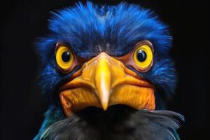 hipnotizante pássaro retrato fotografia criada com generativo ai tecnologia. foto