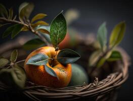 maçã, saudável fruta generativo ai tecnologia foto