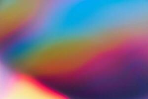 suave gradiente fundo com suave borrado holográfico iridescente cores foto