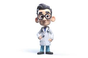 ai gerado. ai generativo. 3d liquidificador médico remédio bobble cabeça figura brinquedo. gráfico arte foto