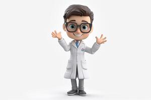 ai gerado. ai generativo. 3d liquidificador médico remédio bobble cabeça figura brinquedo. gráfico arte foto