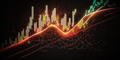 ai generativo. ai gerado. o negócio gráfico dados forex estoque finança gráfico. marketing renda estatística. gráfico arte foto