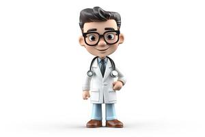 ai gerado. ai generativo. 3d liquidificador médico remédio bobble cabeça figura brinquedo. gráfico arte foto