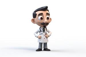 ai gerado. ai generativo. 3d liquidificador médico remédio bobble cabeça figura brinquedo. gráfico arte foto