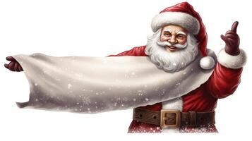 santa noel. ilustração ai generativo foto