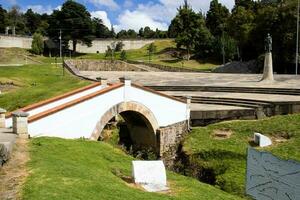 a famoso histórico ponte do boyaca dentro Colômbia. a colombiano independência batalha do boyaca tomou Lugar, colocar aqui em agosto 7, 1819. foto