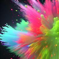 colorida pó explosão dentro a ar, generativo ai foto