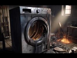 roupas secador fiapo fogo, fogo perigos, secador duto, tintureiro desabafar ar duto gerado foto