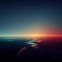 Visão do uma pôr do sol a partir de a avião. generativo ai. foto