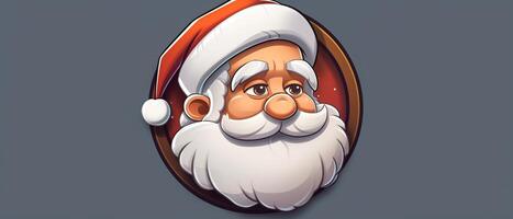 santa claus logotipo, santa claus clipart. Natal e Novo ano fundo. ai gerado. foto