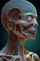 computador gerado imagem do uma humano esqueleto. generativo ai. foto