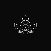 logotipo do ioga. lótus flor logotipo com humano silhueta. ai gerado. foto