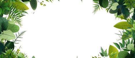 abstrato verde fundo com tropical folhas com cópia de espaço. ai gerado. foto