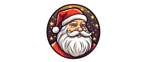 santa claus logotipo, santa claus clipart. Natal e Novo ano fundo. ai gerado. foto