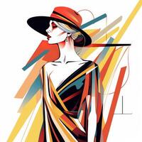 abstrato moda ilustração. ilustração ai generativo foto