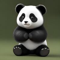 fofa minúsculo pequeno panda filhote , generativo ai foto