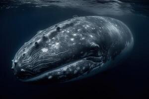 dormindo corcunda baleia ilustração ilustração generativo ai foto
