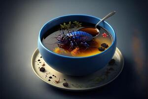gourmet inseto restaurante prato ilustração generativo ai foto