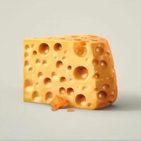 queijo cheddar queijo é uma relativamente Difícil queijo, pálido amarelo para marfim branco dentro cor. ai gerado. foto
